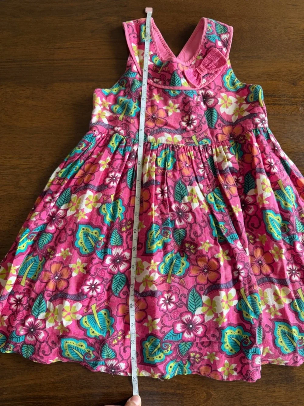 F&F Girls Floral Pink Bright Summer Dress Toddler 2–3Y Party Casual Cute Cotton